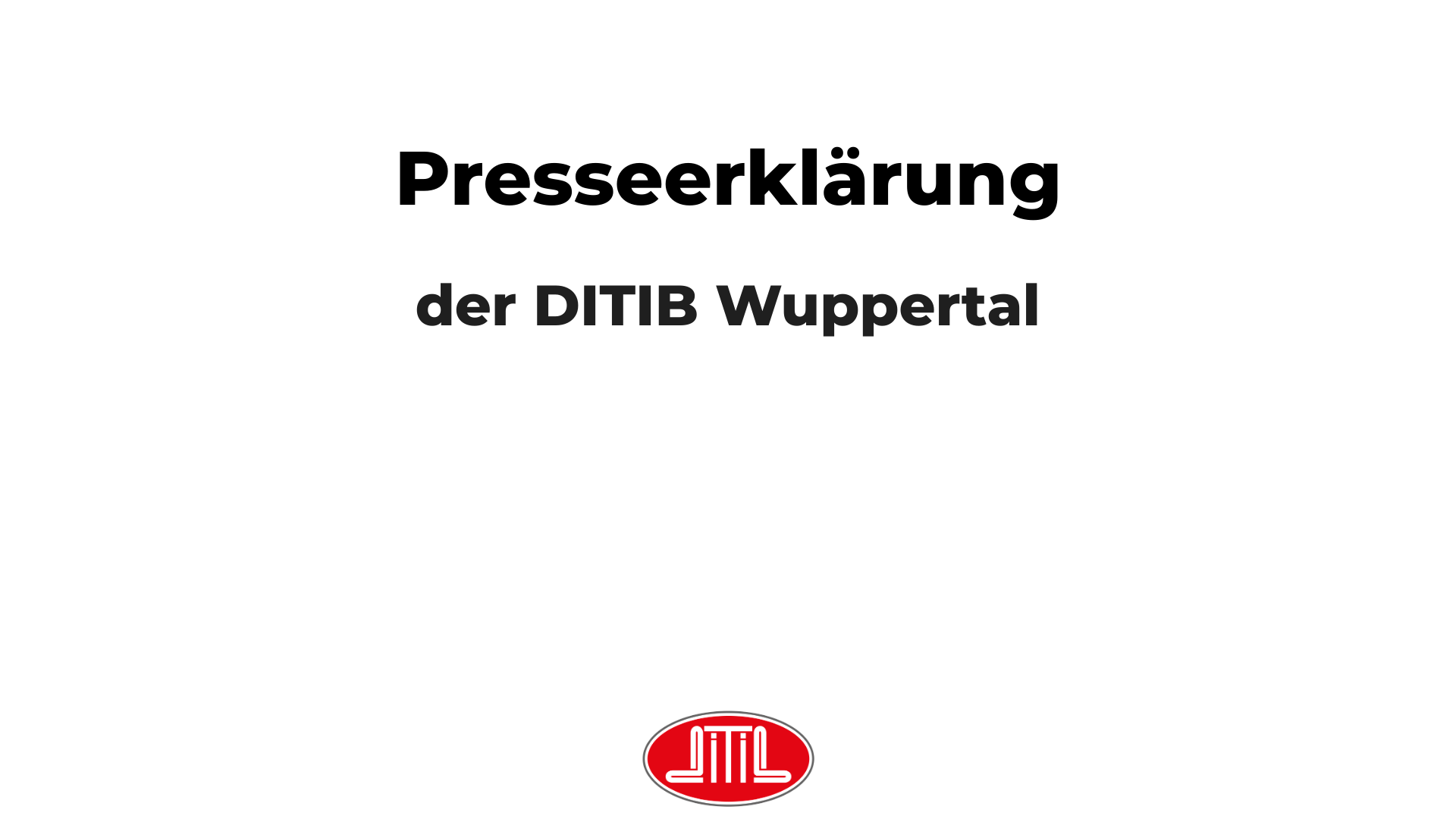 Presseerklärung der DITIB Wuppertal